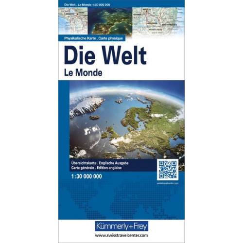 Kümmerly+Frey Weltkarte physikalisch 1:30 Mio.