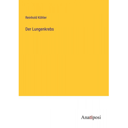 Reinhold Köhler - Der Lungenkrebs