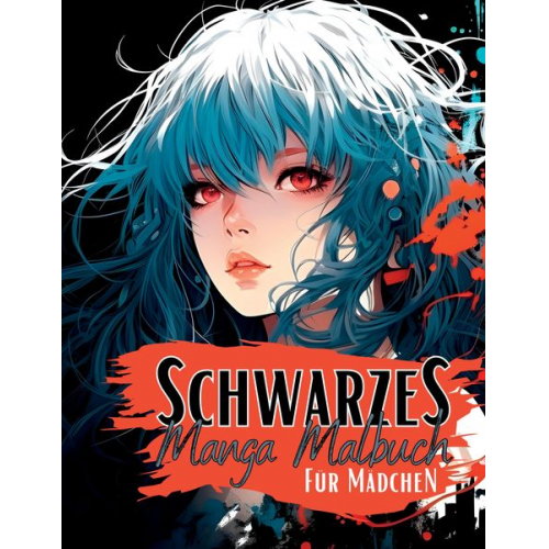 Lucy´s Manga Malbücher - Schwarzes Manga Malbuch für Mädchen.