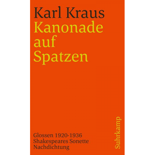 Karl Kraus - Schriften in den suhrkamp taschenbüchern. Zweite Abteilung. Acht Bände