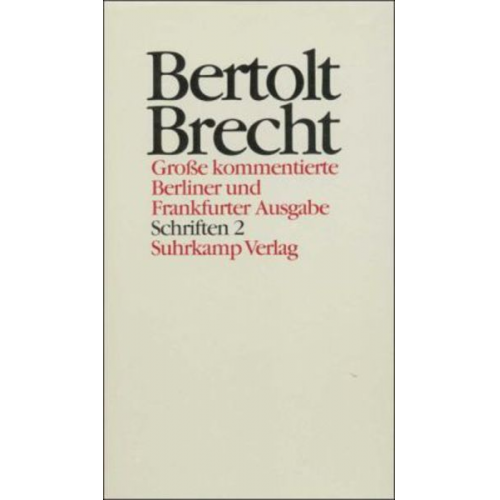 Bertolt Brecht - Schriften, 2 Bde.. Tl.2