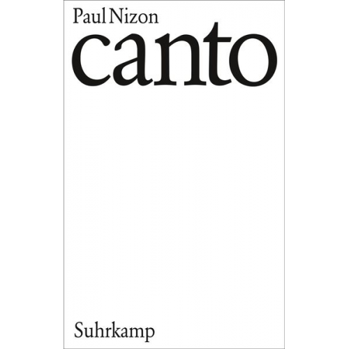 Paul Nizon - Canto