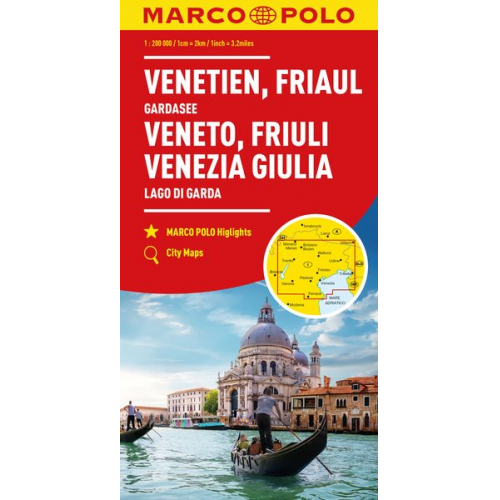 MARCO POLO Regionalkarte Italien 04 Venetien, Friaul, Gardasee 1:200.000