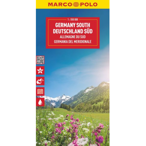 Marco Polo Verlag - MARCO POLO Reisekarte Deutschland Süd 1:550.000