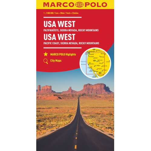 MARCO POLO Kontinentalkarte USA West 1:2 Mio.