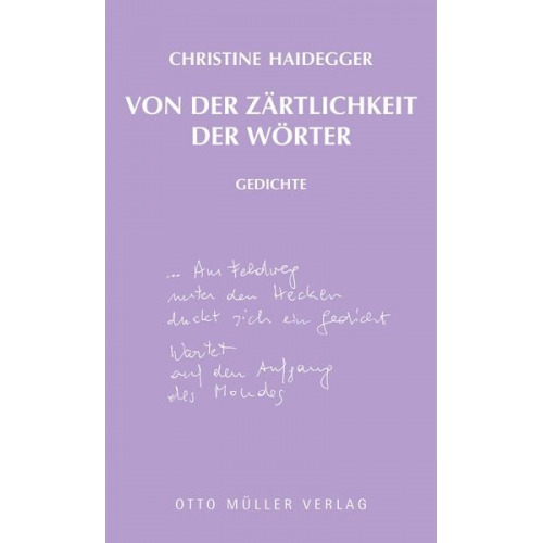 Christine Haidegger - Von der Zärtlichkeit der Wörter