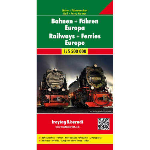 Bahnen + Fähren Europa, Eisenbahnkarte 1:5,5 Mio