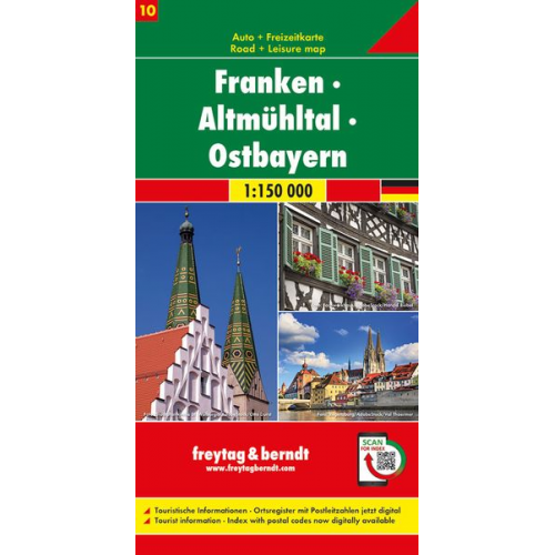 Franken - Altmühltal - Ostbayern, Autokarte 1:150 000, Blatt 10
