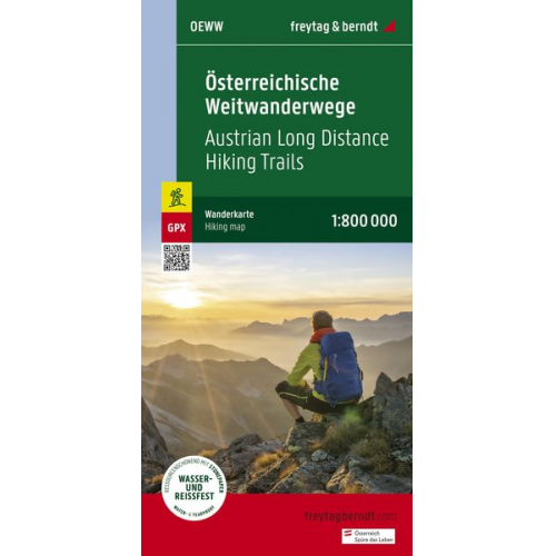Österreichische Weitwanderwege, Wanderkarte 1:800.000