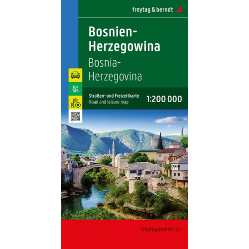 Bosnien-Herzegowina, Straßen- und Freizeitkarte 1:200.000, freytag & berndt