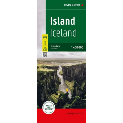 Island, Straßenkarte 1:400.000, freytag & berndt, Softcover