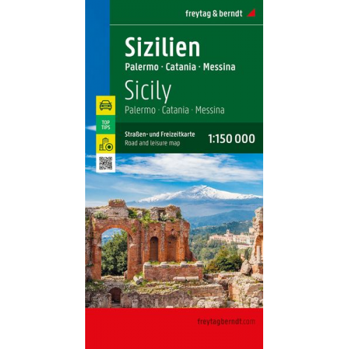 Sizilien, Straßen- und Freizeitkarte 1:150.000, freytag & berndt