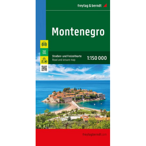 Montenegro, Straßen- und Freizeitkarte 1:150.000, freytag & berndt