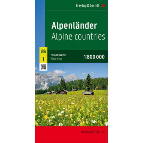 Alpenländer, Straßenkarte 1:800.000, freytag & berndt