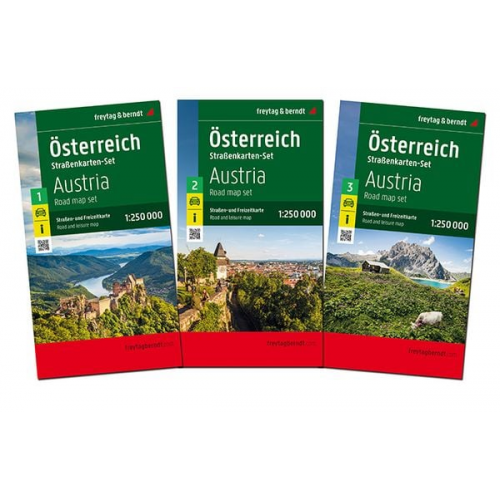 Österreich, Straßenkarten-Set 1:250.000, freytag & berndt