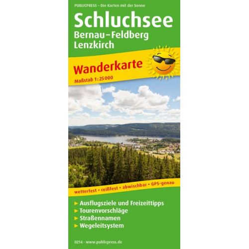Schluchsee, Bernau - Feldberg - Lenzkirch 1:25 000