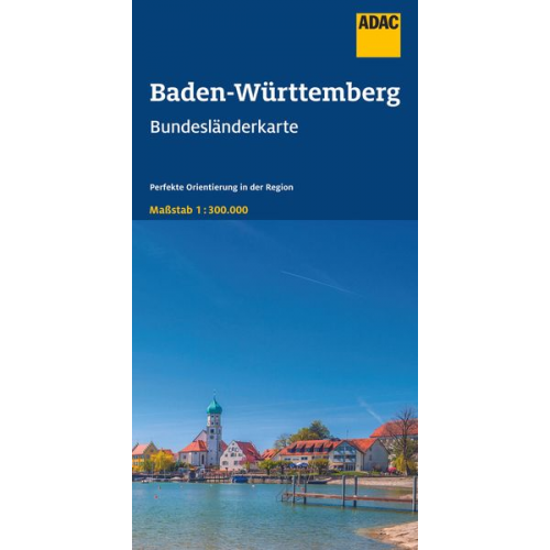 ADAC BundesländerKarte Deutschland Blatt 11 Baden-Württemberg 1:300 000