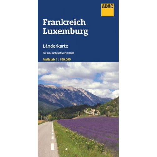 ADAC Länderkarte Frankreich, Luxemburg 1:700.000