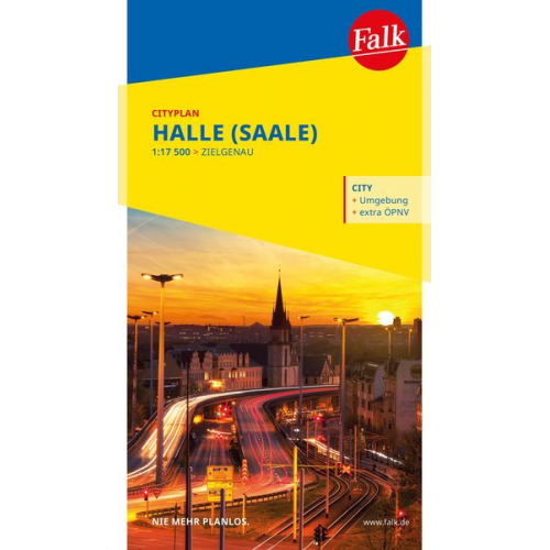 Falk Cityplan Halle (Saale) 1:17.500