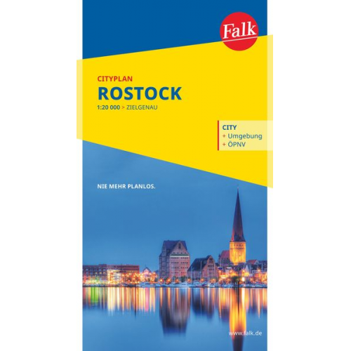 Falk Cityplan Rostock 1:21.000