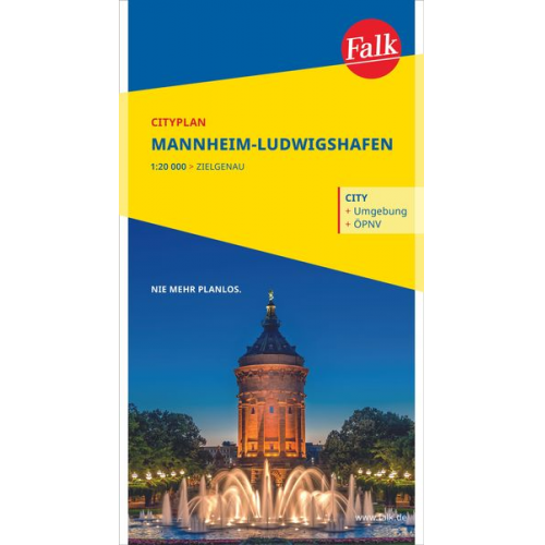 Falk Cityplan Mannheim-Ludwigshafen 1:22.500