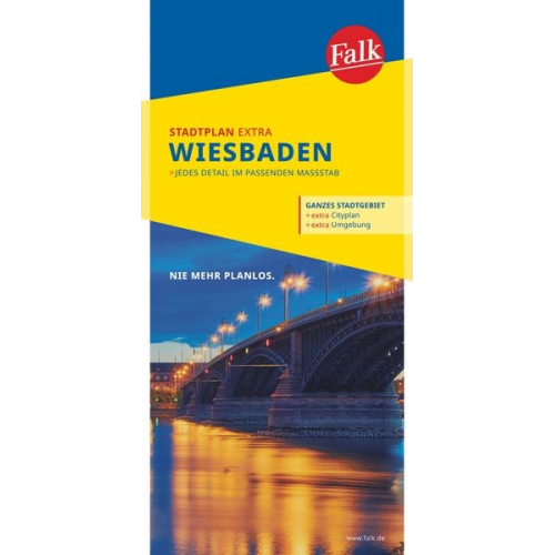 Falk Stadtplan Extra Wiesbaden 1:20 000