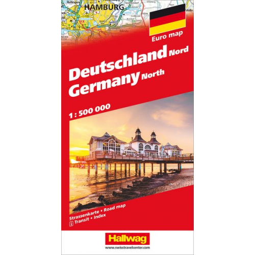 Deutschland Nord Strassenkarte 1:500 000