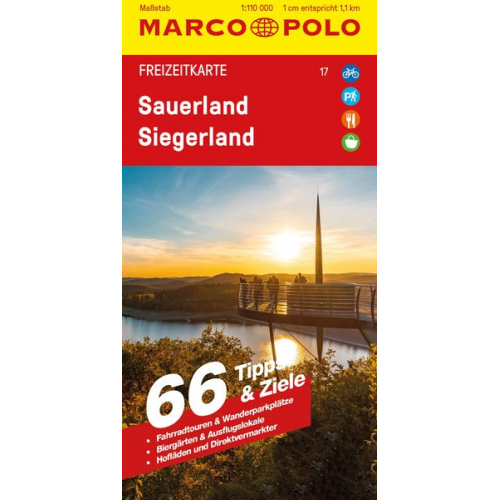 MARCO POLO Freizeitkarte 17 Sauerland, Siegerland 1:110.000