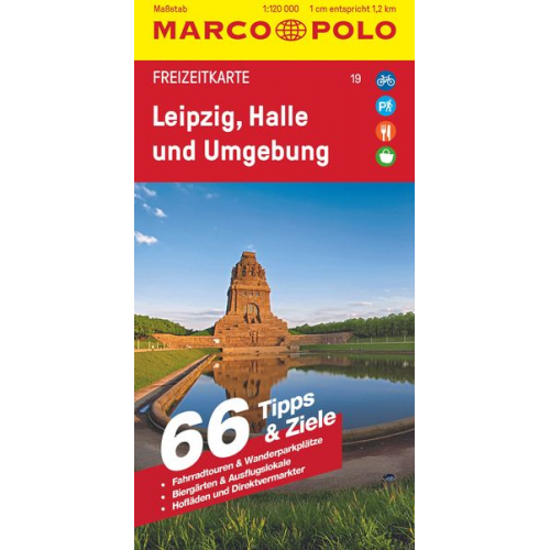 MARCO POLO Freizeitkarte 19 Leipzig, Halle und Umgebung 1:120.000