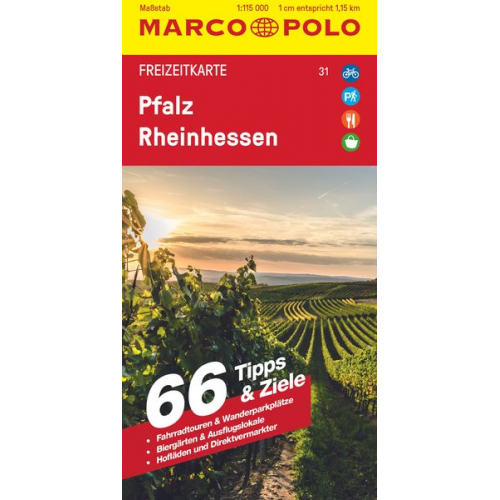 MARCO POLO Freizeitkarte 31 Pfalz, Rheinhessen 1:115.000