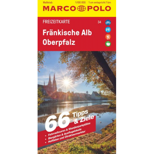 MARCO POLO Freizeitkarte 34 Fränkische Alb, Oberpfalz 1:100.000