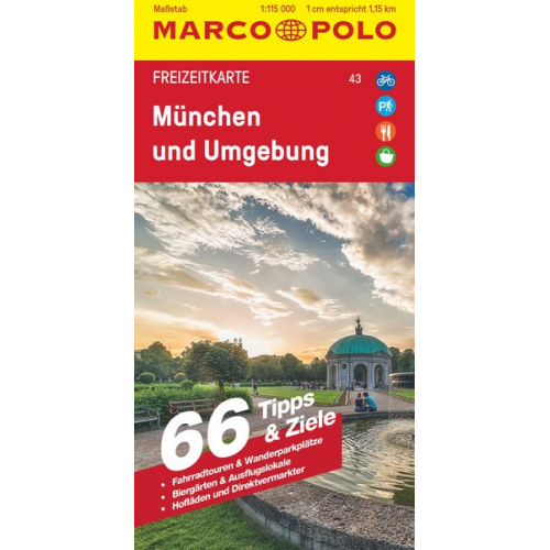 Marco Polo Verlag - MARCO POLO Freizeitkarte 43 München und Umgebung 1:110.000