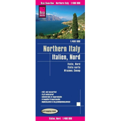 Reise Know-How Verlag Peter Rump - Reise Know-How Landkarte Italien, Nord / Northern Italy (1:400.000)