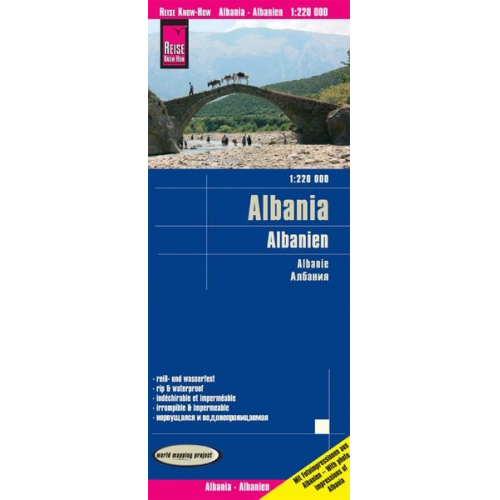 Reise Know-How Verlag Peter Rump - Reise Know-How Landkarte Albanien / Albania (1:220.000)