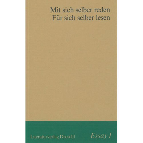 William H. Gass - Mit sich selber reden, für sich selber reden