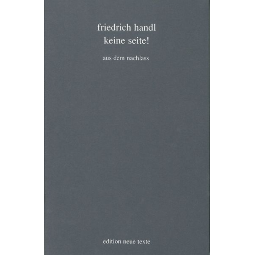 Friedrich Handl - Keine Seite!