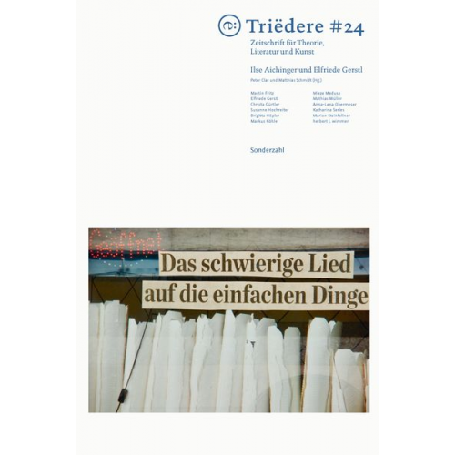 Triëdere #24: Ilse Aichinger und Elfriede Gerstl