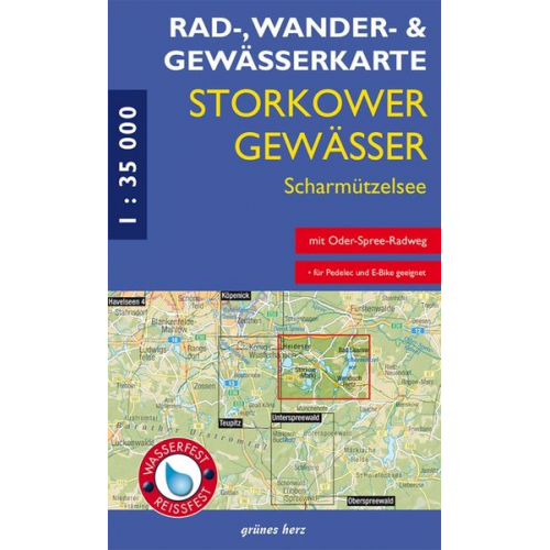 Rad-, Wander- und Gewässerkarte Storkower Gewässer, Scharmützelsee