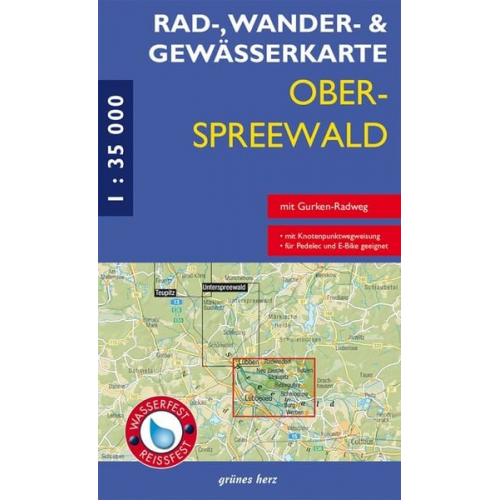 Rad-, Wander- und Gewässerkarte Oberspreewald