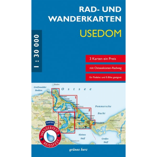 Rad- und Wanderkarten-Set: Usedom