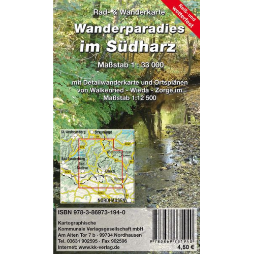 Wanderparadies im Südharz 1 : 33 000