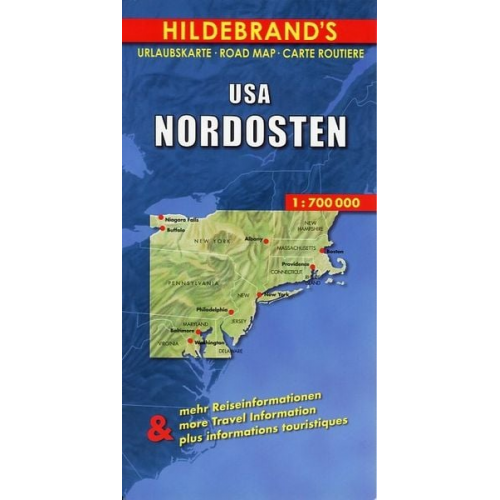 USA Nordosten 1 : 700 000. Hildebrand's Urlaubskarte