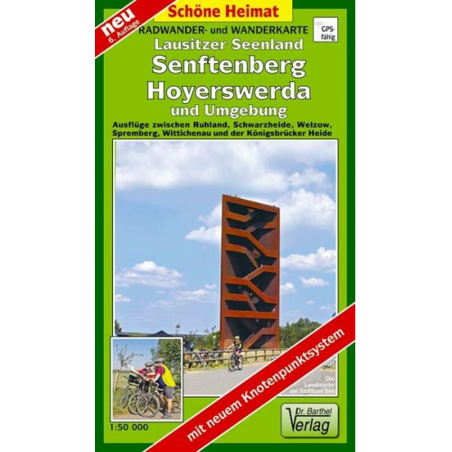 Verlag Barthel - Radwander- und Wanderkarte Lausitzer Seenland, Senftenberg, Hoyerswerda und Umgebung 1 : 50 000