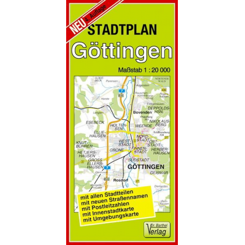 Verlag Barthel - Stadtplan Göttingen 1 : 20 000