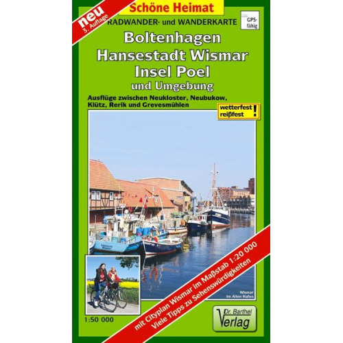 Verlag Barthel - Hansestadt Wismar, Insel Poel, Boltenhagen und Umgebung Radwander- und Wanderkarte 1 : 50 000