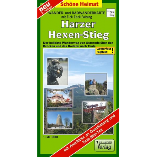 Verlag Barthel - Harzer-Hexen-Stieg Radwander- und Wanderkarte 1 : 30 000