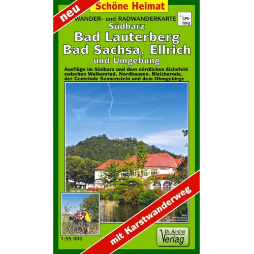 Verlag Barthel - Wander- und Radwanderkarte Südharz, Bad Lauterberg, Bad Sachsa, Ellrich und Umgebung
