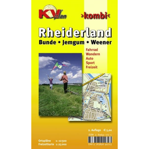 Sascha René Tacken - Rheiderland (Bunde, Jemgum, Weener), KVplan, Radkarte/Freizeitkarte/Stadtplan, 1:25.000 / 1:12.500