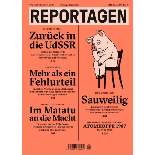 Marzio G. Mian Rachel Aviv Isaac Otidi Amuke Urs Mannhart Martin Amis - Reportagen #73