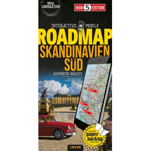 Straßenkarte Skandinavien Süd